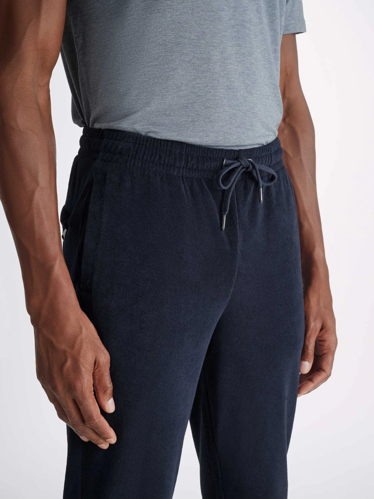 Men's Sweatpants Isaac Terry Cotton Navy 7 Men's Sweatpants Isaac Terry Cotton Navy - Image 5