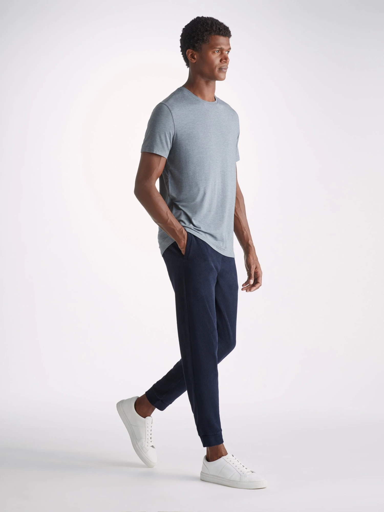 Men's Sweatpants Isaac Terry Cotton Navy 5 Men's Sweatpants Isaac Terry Cotton Navy - Image 3