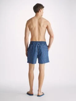 Men's Swim Shorts Bondi 8 Navy -Derek Rose Shop mens swim shorts bondi 8 navy back