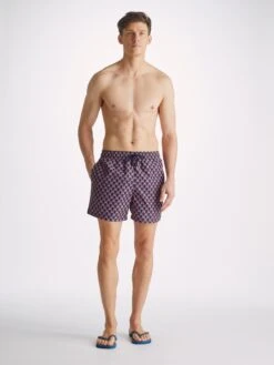 Men's Swim Shorts Maui 58 Multi -Derek Rose Shop mens swim shorts maui 58 multi front