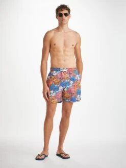 Men's Swim Shorts Maui 60 Multi -Derek Rose Shop mens swim shorts maui 60 multi front