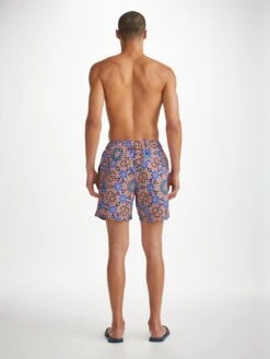 Men's Swim Shorts Tropez 15 Multi -Derek Rose Shop mens swim shorts tropez 15 multi back