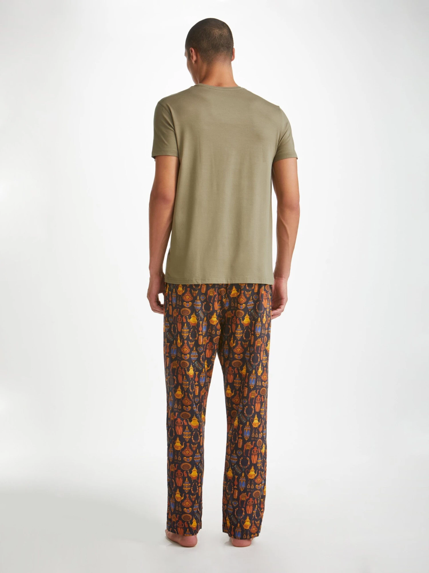 Men's T-Shirt Basel Micro Modal Stretch Khaki 6 Men's T-Shirt Basel Micro Modal Stretch Khaki - Image 4