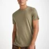 Men's T-Shirt Basel Micro Modal Stretch Khaki 2 Men's T-Shirt Basel Micro Modal Stretch Khaki -Derek Rose Shop mens t shirt basel micro modal stretch khaki creative
