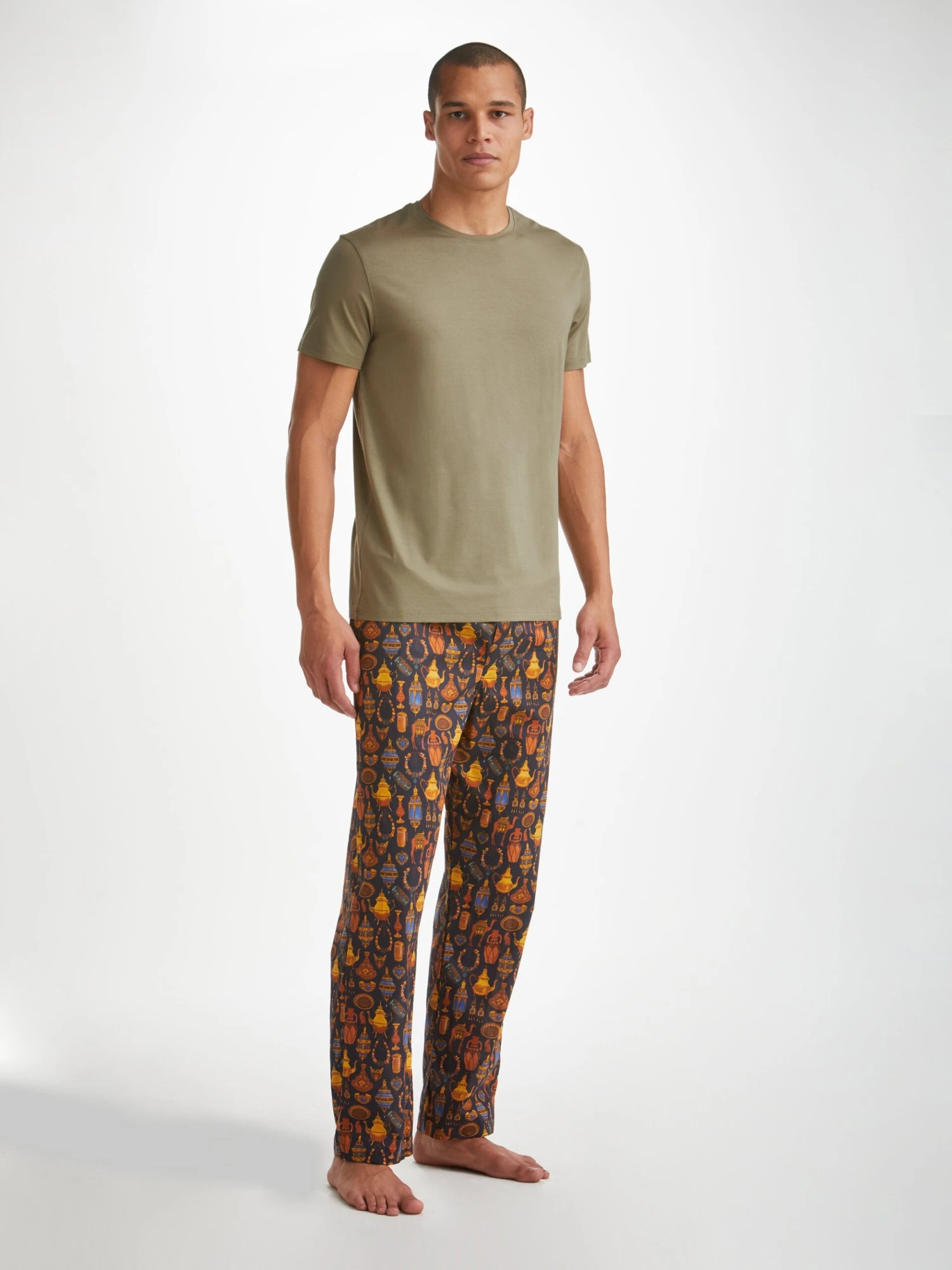 Men's T-Shirt Basel Micro Modal Stretch Khaki 5 Men's T-Shirt Basel Micro Modal Stretch Khaki - Image 3