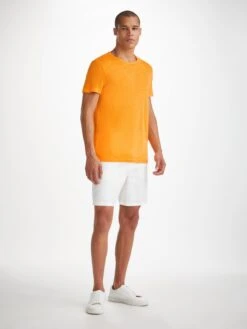 Men's T-Shirt Jordan Linen Tangerine 9 Men's T-Shirt Jordan Linen Tangerine -Derek Rose Shop mens t shirt jordan linen orange front