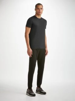 Men's T-Shirt London 12 Micro Modal Black 9 Men's T-Shirt London 12 Micro Modal Black -Derek Rose Shop mens t shirt london 12 micro modal black front