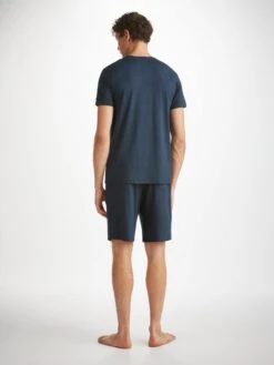Men's T-Shirt London 12 Micro Modal Navy 10 Men's T-Shirt London 12 Micro Modal Navy -Derek Rose Shop mens t shirt london 12 micro modal navy back