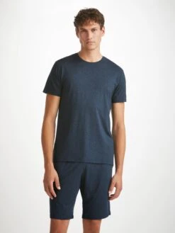 Men's T-Shirt London 12 Micro Modal Navy 11 Men's T-Shirt London 12 Micro Modal Navy -Derek Rose Shop mens t shirt london 12 micro modal navy creative