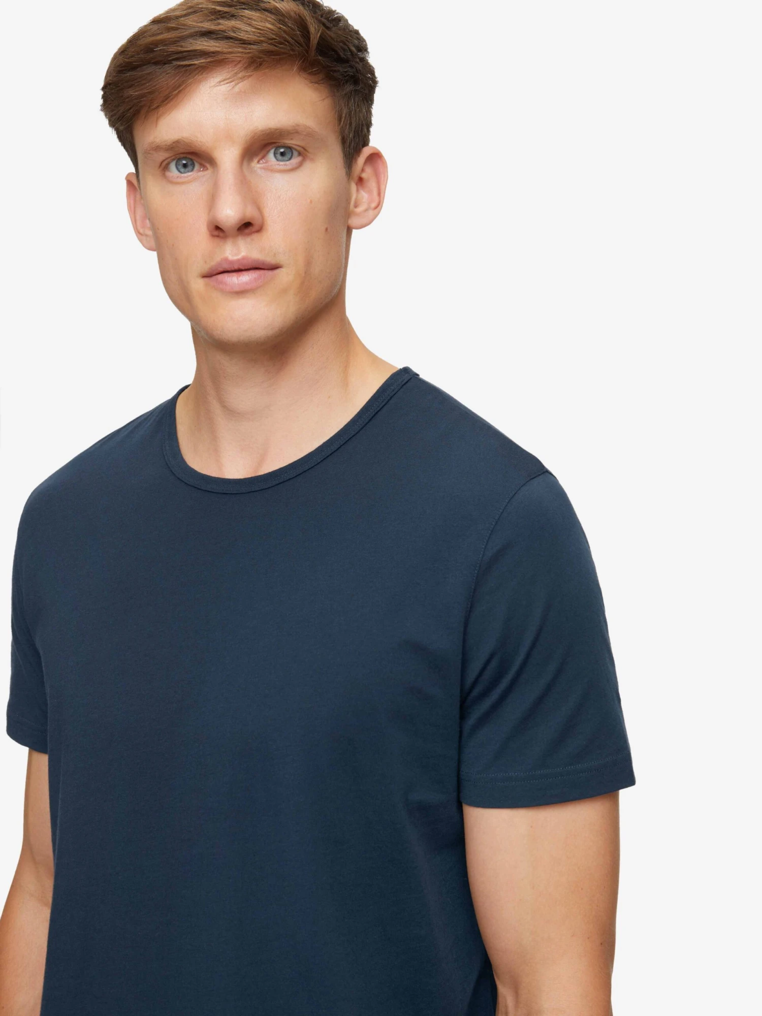 Men's T-Shirt Riley Pima Cotton Navy 7 Men's T-Shirt Riley Pima Cotton Navy - Image 5