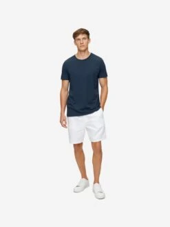 Men's T-Shirt Riley Pima Cotton Navy 11 Men's T-Shirt Riley Pima Cotton Navy -Derek Rose Shop mens t shirt riley pima cotton navy front d2d0543a 7ec1 41da 8d17 9526d5769484