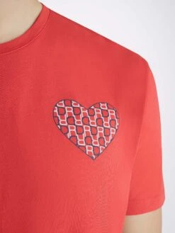 Men's T-Shirt Ripley 15 Pima Cotton Red 11 Men's T-Shirt Ripley 15 Pima Cotton Red -Derek Rose Shop mens t shirt ripley 15 pima cotton red logo