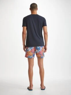 Men's T-Shirt Ripley 18 Pima Cotton Navy 10 Men's T-Shirt Ripley 18 Pima Cotton Navy -Derek Rose Shop mens t shirt ripley 18 pima cotton navy back