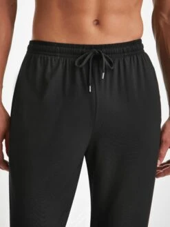 Men's Track Pants Basel Micro Modal Stretch Black -Derek Rose Shop mens track pants basel micro modal stretch black cords