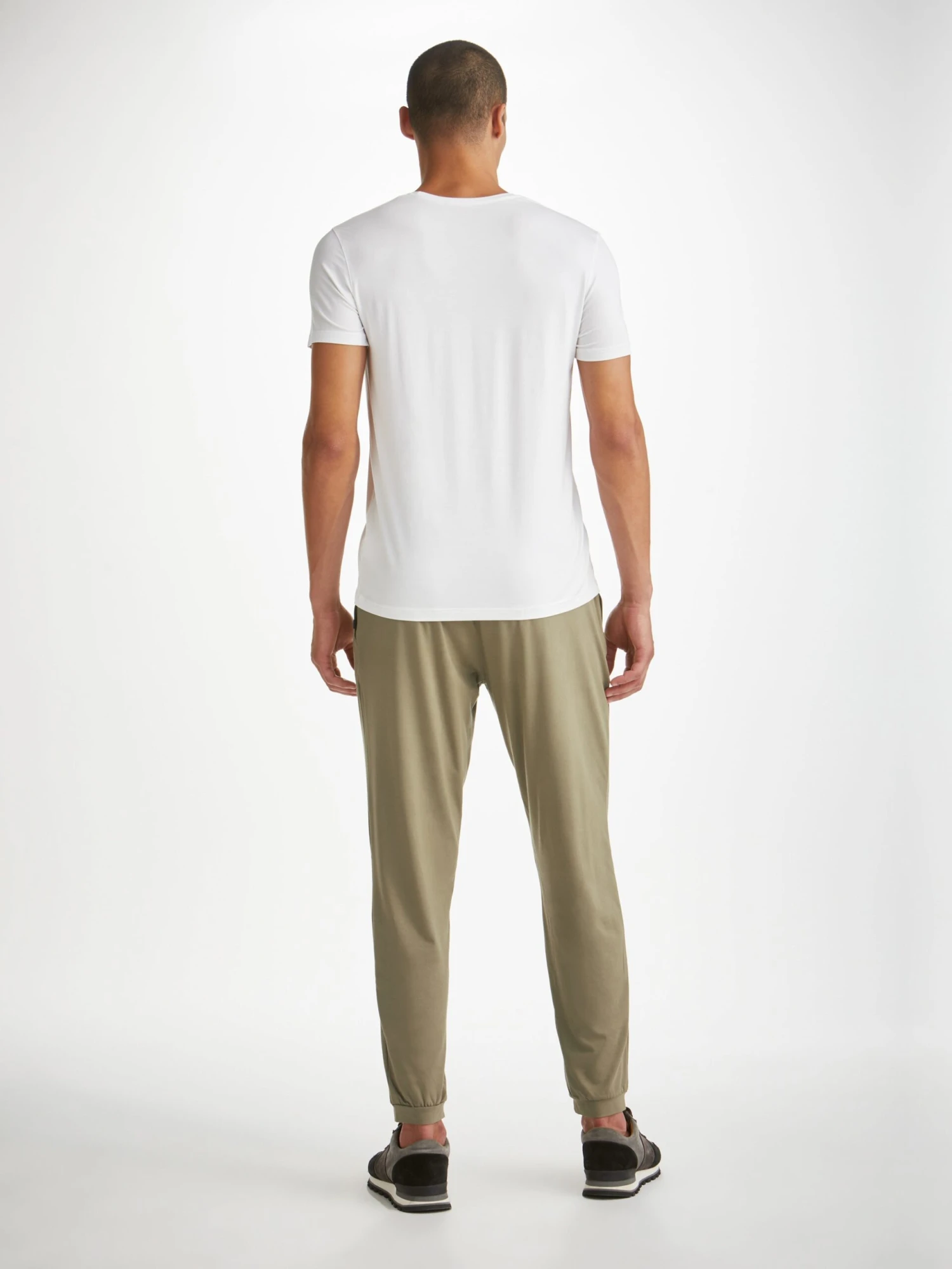 Men's Track Pants Basel Micro Modal Stretch Khaki 6 Men's Track Pants Basel Micro Modal Stretch Khaki - Image 4