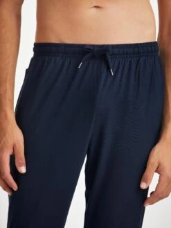 Men's Track Pants Basel Micro Modal Stretch Navy 15 Men's Track Pants Basel Micro Modal Stretch Navy -Derek Rose Shop mens track pants basel micro modal stretch navy cords