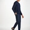Men's Track Pants Basel Micro Modal Stretch Navy 1 Men's Track Pants Basel Micro Modal Stretch Navy -Derek Rose Shop mens track pants basel micro modal stretch navy walk