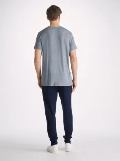 Men's Track Pants Finley Cashmere Navy 10 Men's Track Pants Finley Cashmere Navy -Derek Rose Shop mens track pants finley cashmere navy back