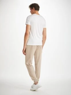 Men's Track Pants Finley Cashmere Oat 12 Men's Track Pants Finley Cashmere Oat -Derek Rose Shop mens track pants finley cashmere oat back