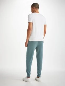 Men's Track Pants Finley Cashmere Teal 10 Men's Track Pants Finley Cashmere Teal -Derek Rose Shop mens track pants finley cashmere teal back