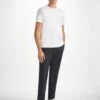 Men's Trousers Harris Lyocell Cotton Navy 2 Men's Trousers Harris Lyocell Cotton Navy -Derek Rose Shop mens trousers harris lyocell cotton navy front