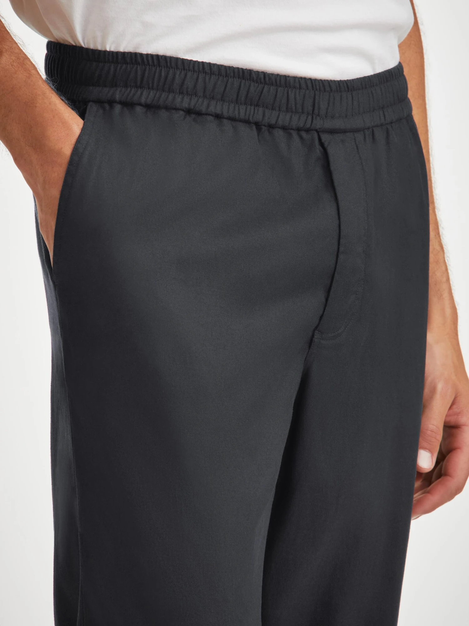 Men's Trousers Harris Lyocell Cotton Navy 8 Men's Trousers Harris Lyocell Cotton Navy - Image 6