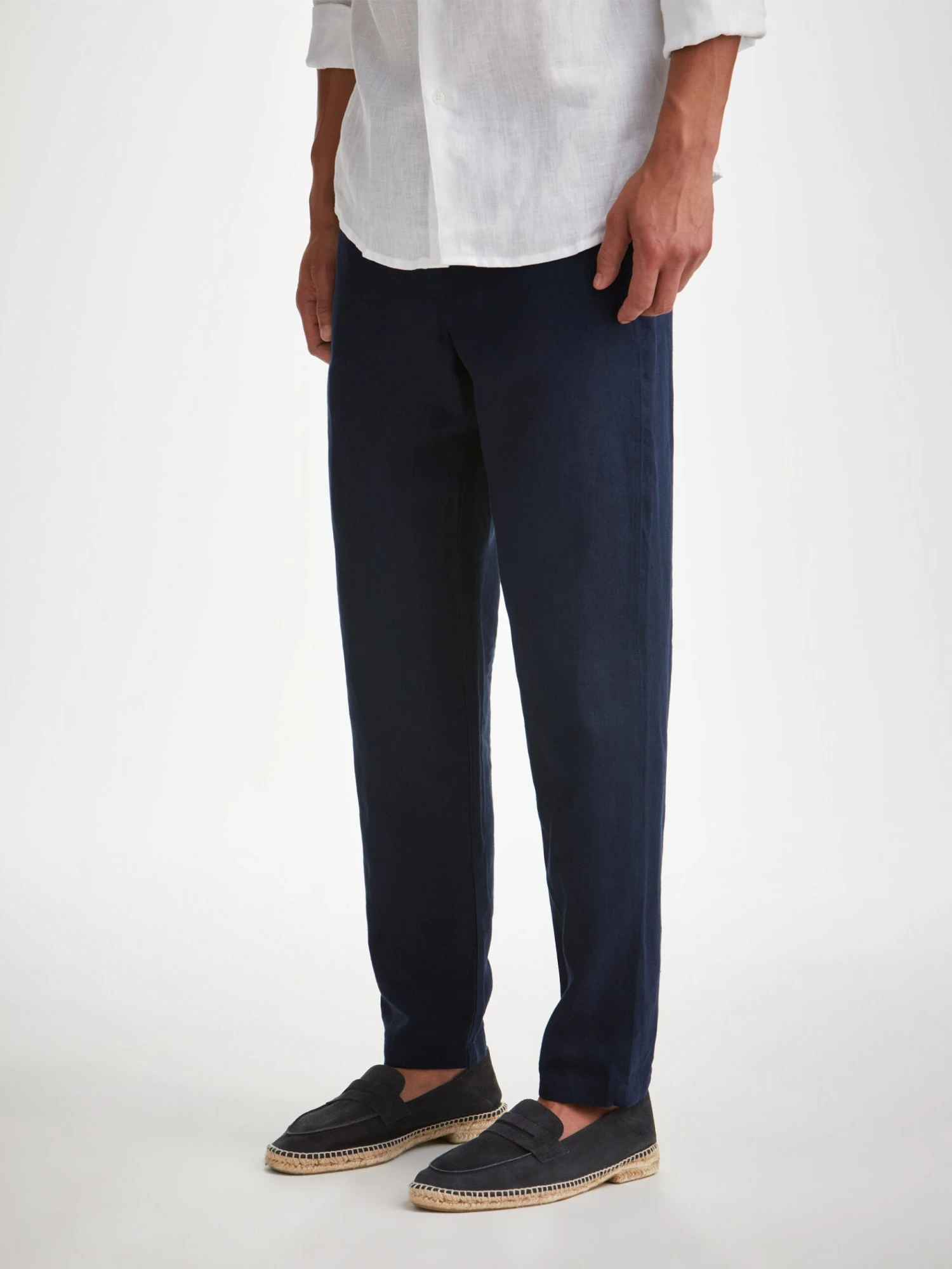 Men's Trousers Sydney 2 Linen Navy 7 Men's Trousers Sydney 2 Linen Navy - Image 5