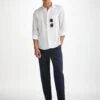 Men's Trousers Sydney 2 Linen Navy -Derek Rose Shop mens trousers sydney 2 linen navy front 0abf0b1d 6f82 4917 bead 55d9b9f56ef9