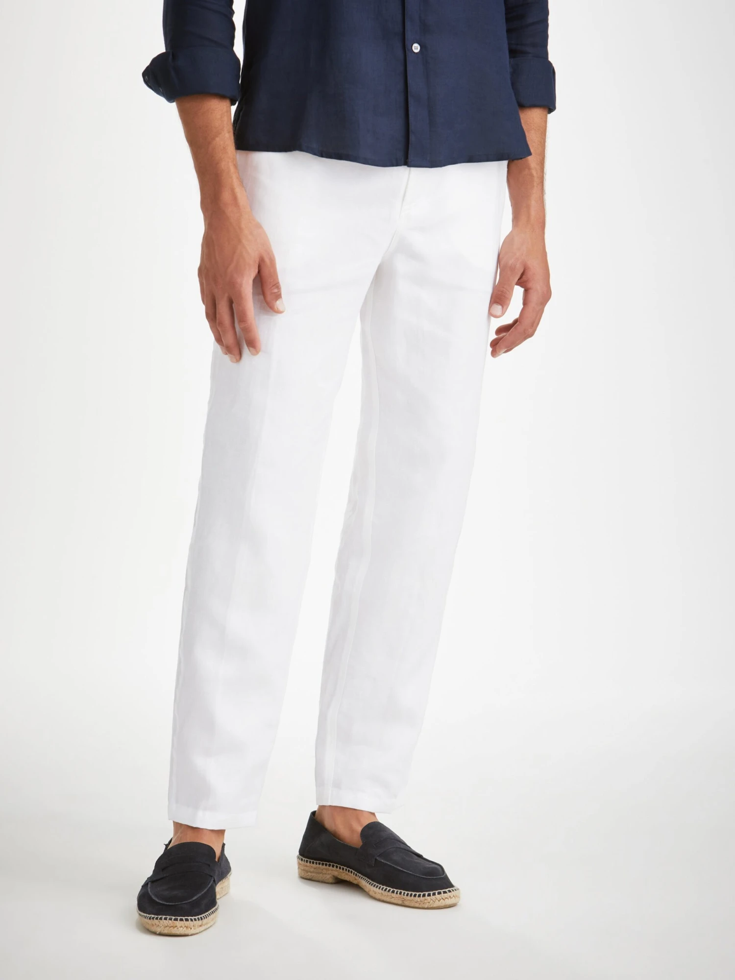 Men's Trousers Sydney Linen White 7 Men's Trousers Sydney Linen White - Image 5