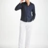 Men's Trousers Sydney Linen White -Derek Rose Shop mens trousers sydney linen white front 4b341a84 b8a2 470d a6f3 d05f53097cd2