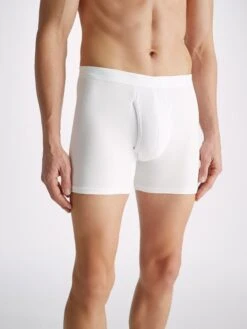Men's Trunks Alex Micro Modal Stretch White -Derek Rose Shop mens trunks alex micro modal stretch white crop