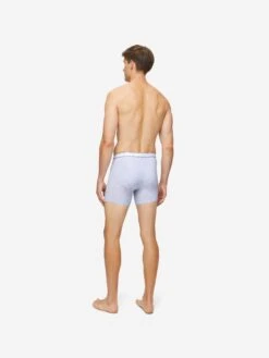 Men's Trunks Ethan Micro Modal Stretch Blue 12 Men's Trunks Ethan Micro Modal Stretch Blue -Derek Rose Shop mens trunks ethan micro modal stretch blue back