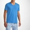 Men's V-Neck T-Shirt Basel Micro Modal Stretch Azure Blue -Derek Rose Shop mens v neck t shirt basel micro modal stretch blue creative 039d5b0e 125a 44bc af0c 3c3ad1f158bb