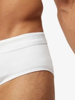 Men's Briefs Jack Pima Cotton Stretch White -Derek Rose Shop mens briefs jack pima cotton stretch white detail