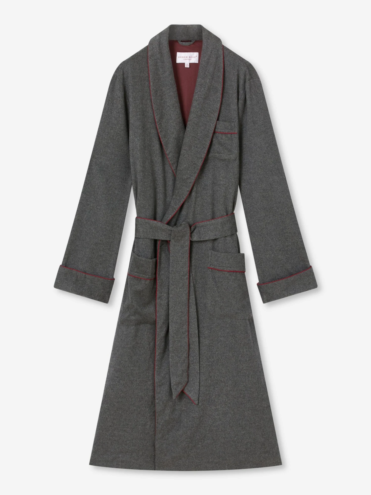 Men's Dressing Gown Duke Cashmere Charcoal 4 Men's Dressing Gown Duke Cashmere Charcoal - Image 2