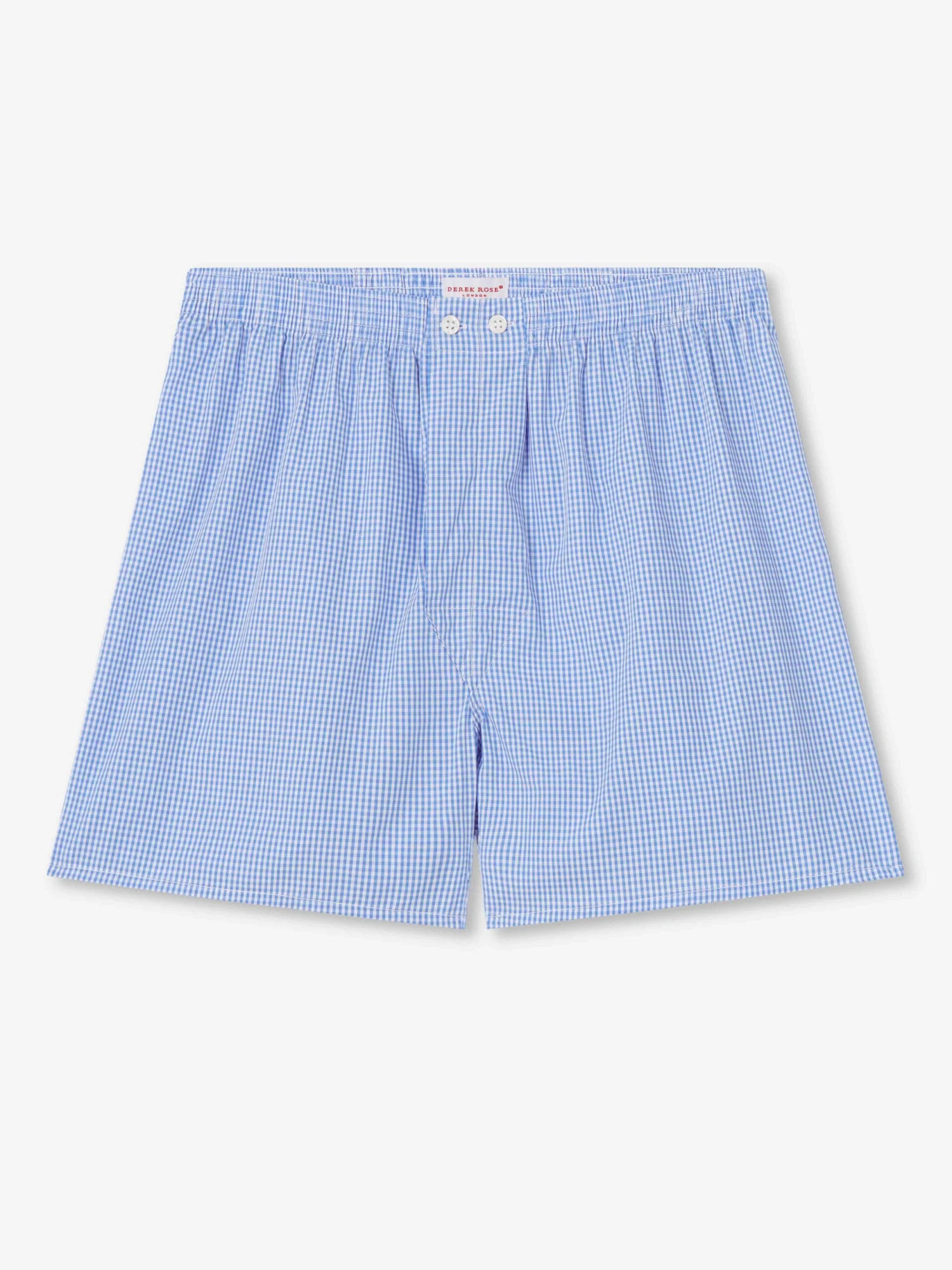 Men's Classic Fit Boxers Gingham Cotton Blue 4 Men's Classic Fit Boxers Gingham Cotton Blue - Image 2
