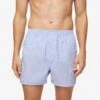 Men's Classic Fit Boxers James Cotton Blue -Derek Rose Shop mens classic fit boxers james cotton blue fly