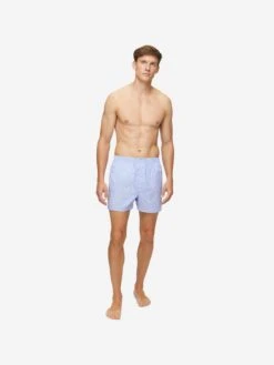 Men's Classic Fit Boxers James Cotton Blue -Derek Rose Shop mens classic fit boxers james cotton blue front c00a4c14 db59 49c8 9da9 42de6ee19327