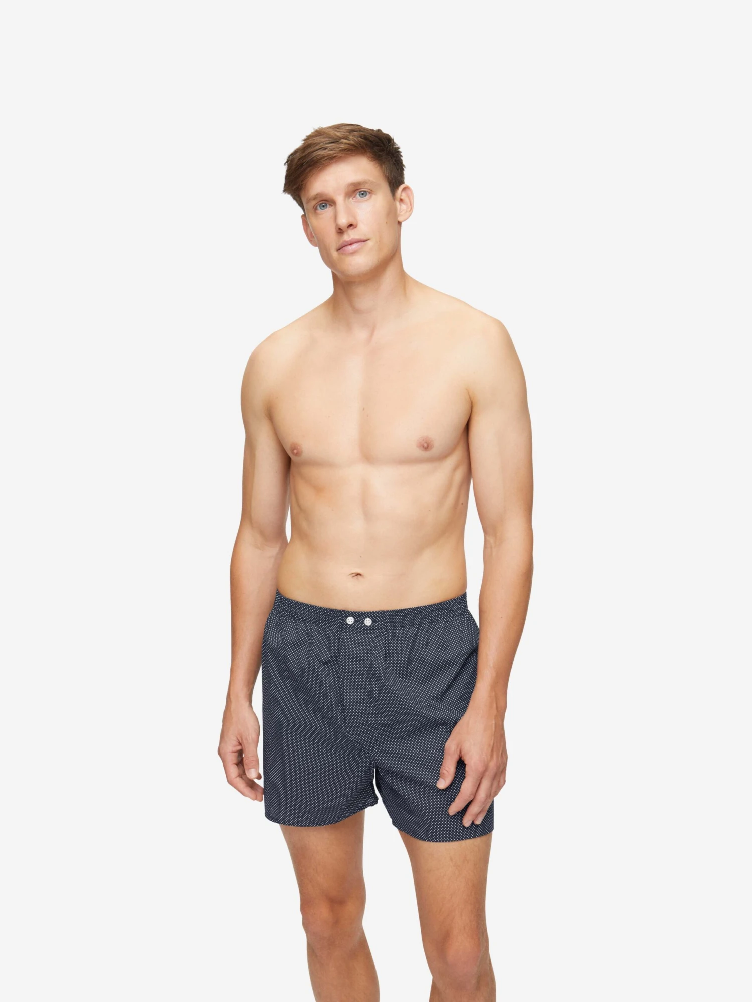 Men's Classic Fit Boxers Plaza 21 Cotton Batiste Navy 5 Men's Classic Fit Boxers Plaza 21 Cotton Batiste Navy - Image 3
