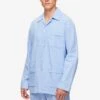 Men's Classic Fit Pyjamas Arran 24 Brushed Cotton Blue