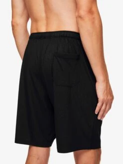 Men's Lounge Shorts Basel Micro Modal Stretch Black -Derek Rose Shop mens lounge shorts basel micro modal stretch black pocket