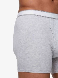 Men's Trunks Ethan Micro Modal Stretch Silver 13 Men's Trunks Ethan Micro Modal Stretch Silver -Derek Rose Shop mens trunks ethan micro modal stretch silver waist close up