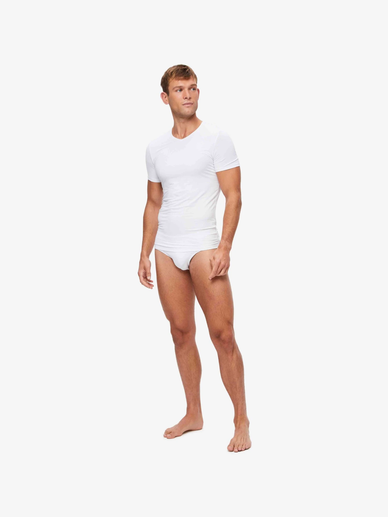 Men's Underwear V-Neck T-Shirt Alex Micro Modal Stretch White 5 Men's Underwear V-Neck T-Shirt Alex Micro Modal Stretch White - Image 3