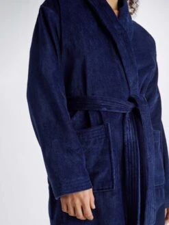 Women's Bathrobe Triton 10 Terry Cotton Navy 14 Women's Bathrobe Triton 10 Terry Cotton Navy -Derek Rose Shop womens bathrobe triton 10 terry cotton navy pocket e615cdb4 118c 45d4 955b f3b9c0ae412b