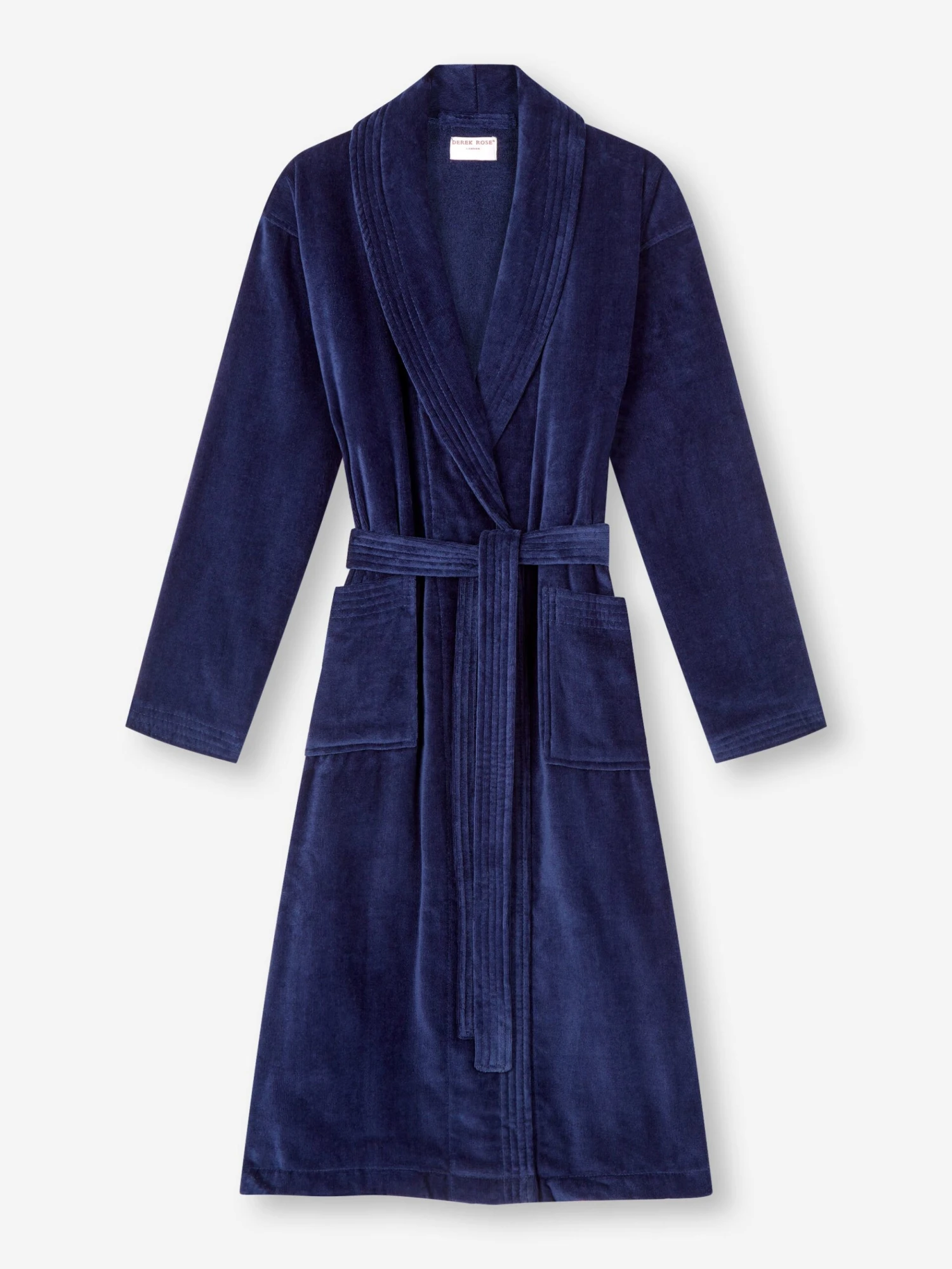 Women's Bathrobe Triton 10 Terry Cotton Navy 4 Women's Bathrobe Triton 10 Terry Cotton Navy - Image 2