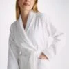 Women's Bathrobe Triton 10 Terry Cotton White 2 Women's Bathrobe Triton 10 Terry Cotton White -Derek Rose Shop womens bathrobe triton 10 terry cotton white creative