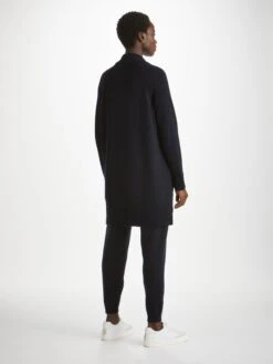 Women's Cardigan Nina Cashmere Navy 12 Women's Cardigan Nina Cashmere Navy -Derek Rose Shop womens cardigan nina cashmere navy 1 back