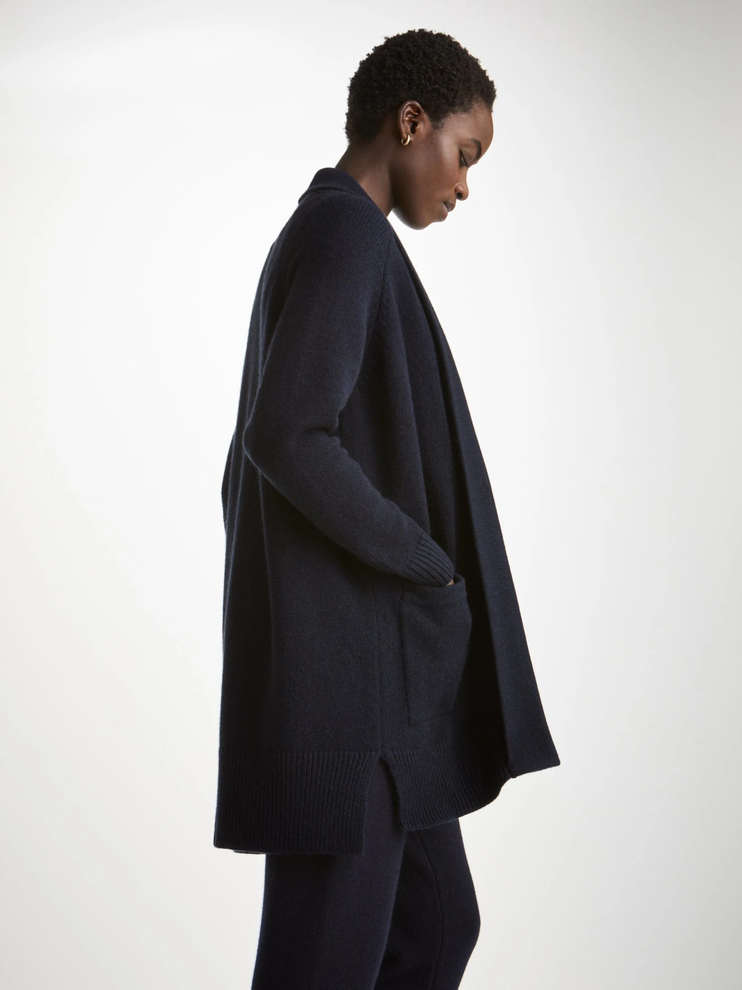 Women's Cardigan Nina Cashmere Navy 3 Women's Cardigan Nina Cashmere Navy