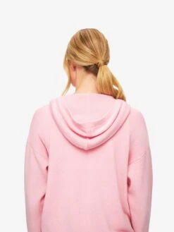 Women's Hoodie Daphne Cashmere Pink -Derek Rose Shop womens hoodie daphne 10 cashmere pink hood