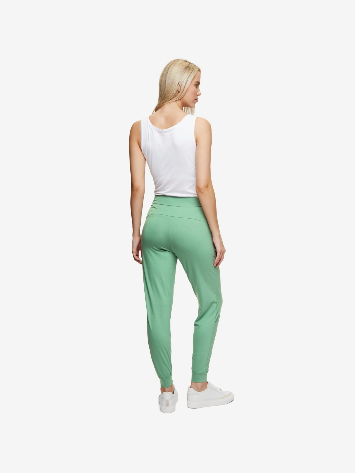 Women's Track Pants Basel Micro Modal Stretch Sage Green 6 Women's Track Pants Basel Micro Modal Stretch Sage Green - Image 5